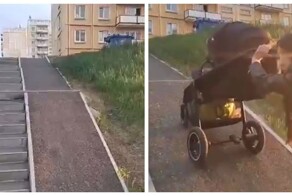 Жители Новокузнецка пожаловались, что им вместо пандуса сделали «полосу препятствий»