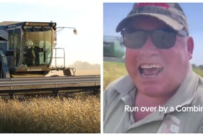 Что будет, если вас переедет комбайн?!