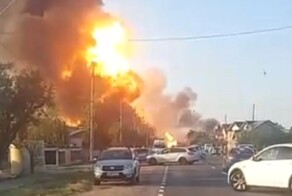 Взрыв заправки со сжиженным газом в Румынии попал на видео