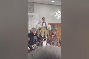 В Павлодаре местный гаишник устроил пышные проводы внука в первый класс