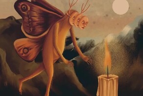 Художница рисует зловещие рисунки с различной нечистью