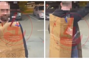 В Челябинске мужчина в картонном автомобиле требовал бургер на парковке