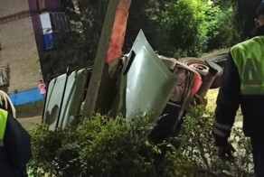 Погоня закончилась на бетонном столбе