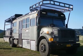 Самодельный кемпер из старого школьного автбуса