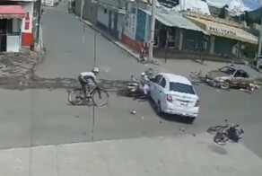 Массовое ДТП с велосипедистами в Мексике