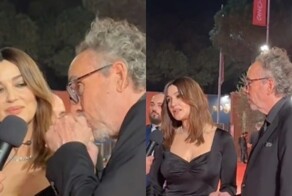 "Похож на влюблённого подростка". В сети обсуждают Тима Бёртона целующего Монику Беллуччи