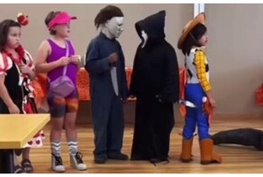 Забавные участники маскарада в детском садике⁠⁠