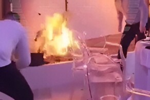 Романтический танец молодоженов чуть не закончился трагедией