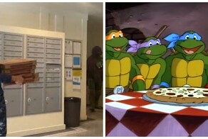 Весельчаки разыграли доставщика пиццы