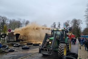 Фермеры устроили навозный бунт перед чиновниками