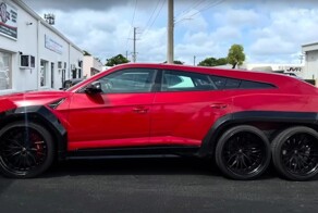 Lamborghini Urus превратили в 6-колёсного монстра