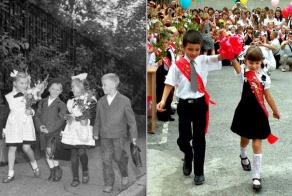 1-ое сентября тогда и сейчас (11 фото)