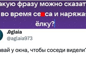 Вопрос дня: какую фразу можно сказать во время интима и наряжая ёлку