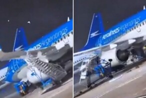 В Аргентине ветер сдвинул Boeing