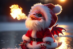 Новогодние нейросетевые драконы