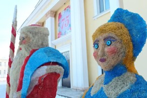 В Приморье поставили Деда Мороза и снегурочку, которые напугали местных жителей