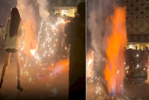 Девушка бросила петарду и подорвала канализацию