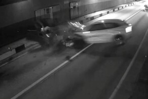 Появилось видео жуткой аварии в тоннеле в Сочи