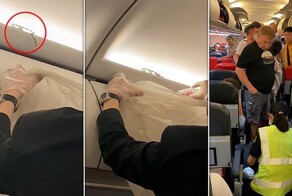 Змея пробралась в самолёт и напугала пассажиров