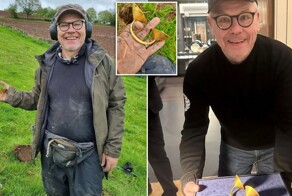 Кладоискатель откопал золотую застёжку возрастом 3000 лет