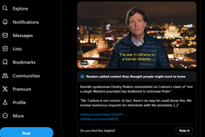Анонс интервью Такера Карлсона набрал более 74 миллионов просмотров в Твиттер за 19 часов