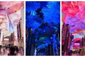 Впечатляющий медиафасад на территории корейского курортного комплекса