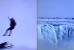Последние мгновения жизни человека, который пытался преодолеть Ниагарский водопад на гидроцикле