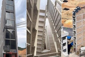 Суперузкое 7-этажное здание возвели в Китае