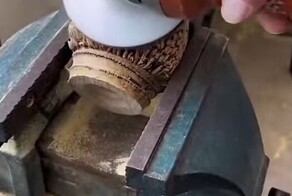 Изготовление жабы из корня бамбука