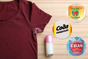 Как вывести пятна от пота и дезодоранта: 12 дешёвых и действенных средств