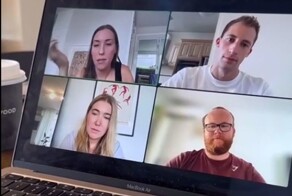 Смешной фейл в исполнении парня, который хотел схалтурить на рабочем совещании