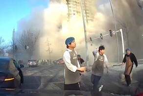 Взрыв в китайском ресторане попал на видео