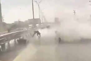 Полёт через стекло непристёгнутого дагестанца