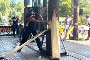 Брутальные соревнования лесорубов