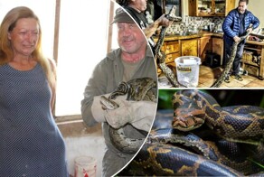 Пятиметровый питон приполз на кухню и попытался проглотить пенсионерку