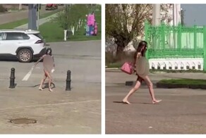 В Набережных Челнах по улицам разгуливала голая девушка