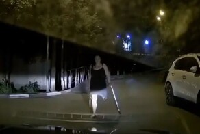 Хорошо, что есть видеорегистратор. Попытка подставы от одноногой женщины