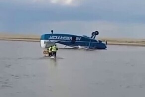 Жесткая посадка самолёта Ан-2 в Казахстане попала на видео