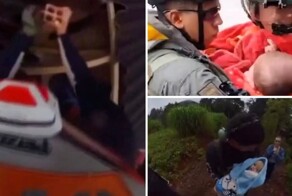 Мужчина проломил крышу, чтобы спасти младенца от наводнения