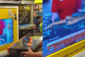 Сканер показывает анимированную пошаговую сборку моделей LEGO