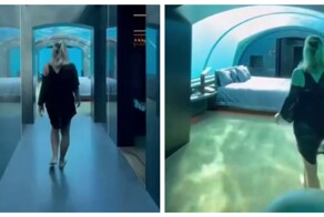 Номер отеля с видом на подводный мир