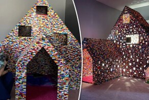 Женщина построила из Lego двухметровый дом для своих питомцев