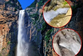 Туристы исследовали известный водопад Китая и поняли, что это подделка