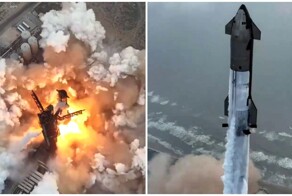 Корабль Starship впервые в истории тестовых запусков смог успешно приводниться в Индийском океане