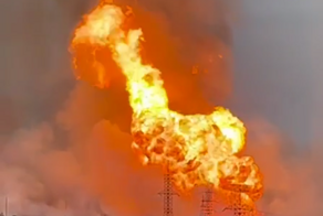 Мощный пожар вспыхнул на газохранилище в Саратове