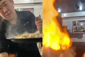 С огоньком: шеф-повар показал гостям трюк