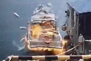 Взрыв катера в порту Сочи попал на видео