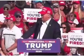 Дональд Трамп во время покушения. Взгляд нейросети