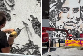 Граффити-художник, который не рисует на стенах, а вырезает!