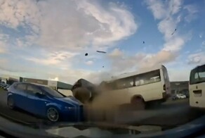 Очень жёсткое лобовое столкновение в Смоленске